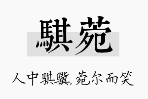 骐菀名字的寓意及含义