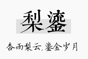 梨鎏名字的寓意及含义