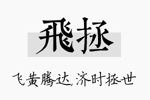 飞拯名字的寓意及含义