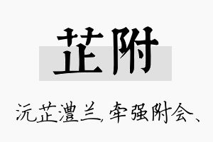 芷附名字的寓意及含义