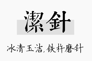 洁针名字的寓意及含义