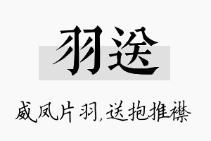 羽送名字的寓意及含义