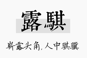 露骐名字的寓意及含义