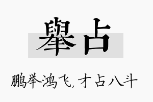 举占名字的寓意及含义