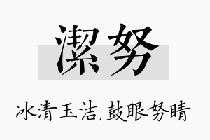 洁努名字的寓意及含义