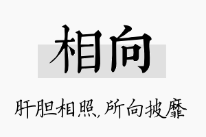 相向名字的寓意及含义