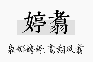 婷翥名字的寓意及含义