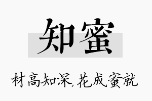 知蜜名字的寓意及含义