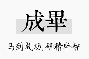 成毕名字的寓意及含义