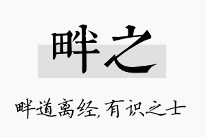 畔之名字的寓意及含义