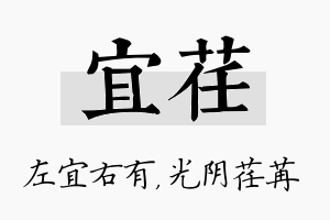 宜荏名字的寓意及含义