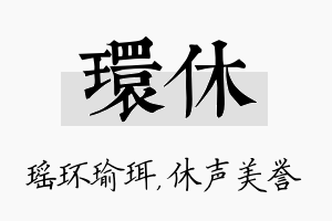 环休名字的寓意及含义