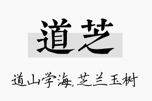 道芝名字的寓意及含义