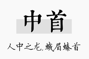 中首名字的寓意及含义