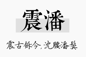 震潘名字的寓意及含义