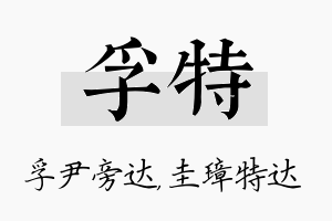 孚特名字的寓意及含义