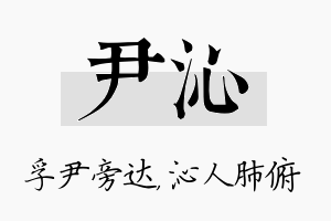 尹沁名字的寓意及含义