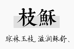 枝稣名字的寓意及含义