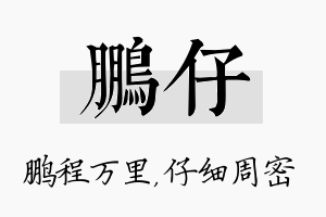 鹏仔名字的寓意及含义