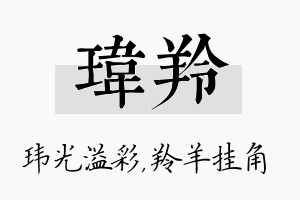 玮羚名字的寓意及含义