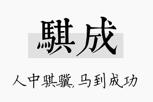 骐成名字的寓意及含义