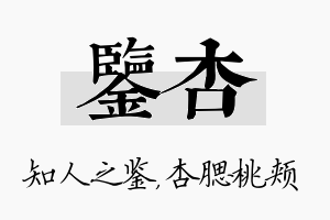 鉴杏名字的寓意及含义