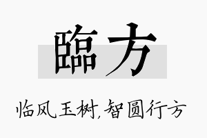 临方名字的寓意及含义