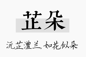 芷朵名字的寓意及含义