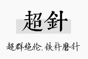 超针名字的寓意及含义