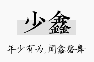 少鑫名字的寓意及含义