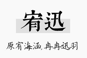 宥迅名字的寓意及含义