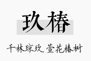 玖椿名字的寓意及含义