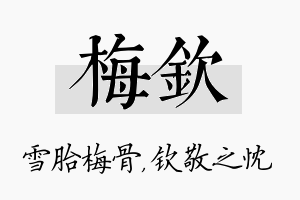 梅钦名字的寓意及含义