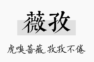 薇孜名字的寓意及含义