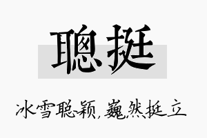 聪挺名字的寓意及含义