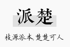 派楚名字的寓意及含义