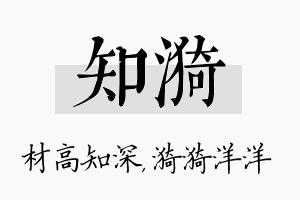 知漪名字的寓意及含义