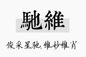 驰维名字的寓意及含义