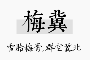 梅冀名字的寓意及含义