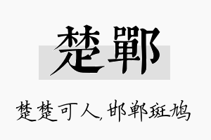 楚郸名字的寓意及含义