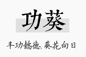 功葵名字的寓意及含义