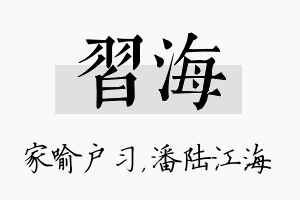 习海名字的寓意及含义