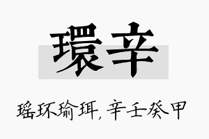 环辛名字的寓意及含义