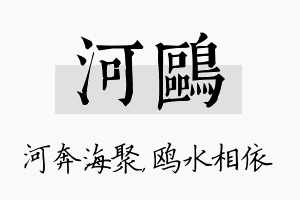 河鸥名字的寓意及含义