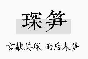 琛笋名字的寓意及含义