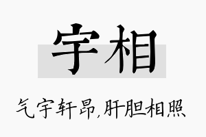 宇相名字的寓意及含义