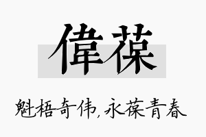 伟葆名字的寓意及含义