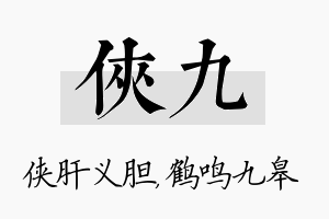 侠九名字的寓意及含义