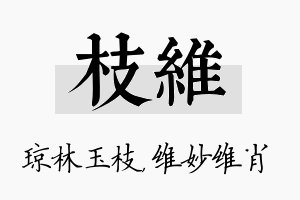 枝维名字的寓意及含义