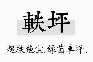 轶坪名字的寓意及含义